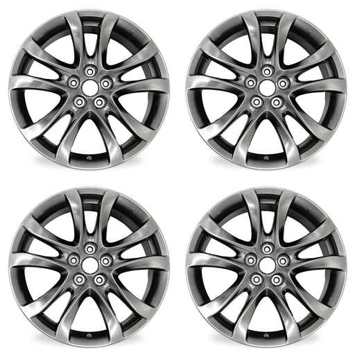 19" 19x7.5 SET OF 4 Alloy Wheels for Mazda 6 2014-2017 Dark Hyper Silver OEM Quality Replacement Rim