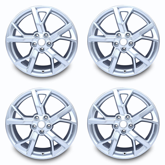 Set of 4 New 19" 19x8 Silver Hyper Alloy Wheels For 2012 2013 2014 Nissan Maxima OEM Quality Replacement Rim