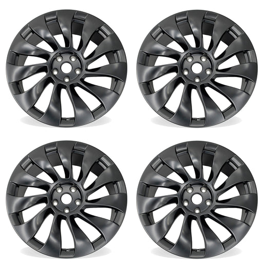 20" SET OF 4 20X9 SATIN BLACK Wheels For 2021 2022 Tesla Model 3 OE Style Replacement Rim