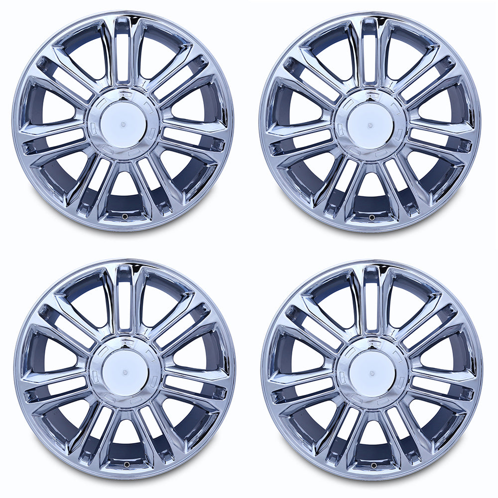 SET OF 4 NEW 22" 22x9 Alloy Wheels for  Cadillac Escalade ESV EXT 2007-2014 CHROME OEM Quality Replacement Rim