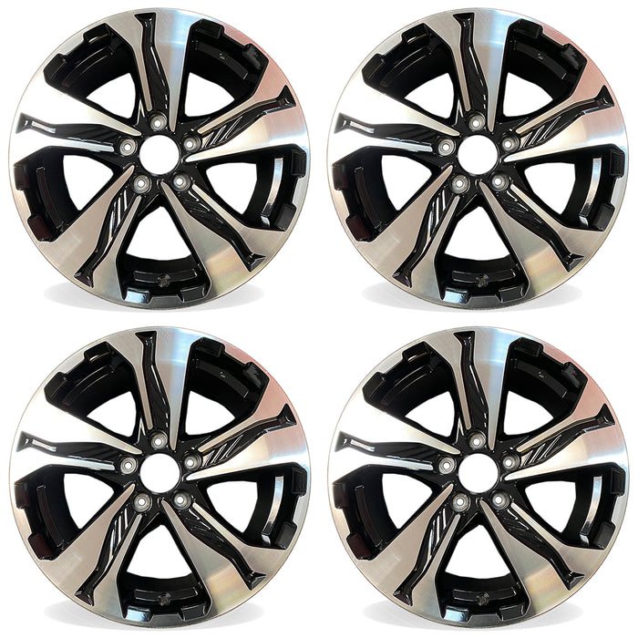 17" Set of 4 New Machined Black Wheels for 2017-2020 Honda CRV CR-V OEM Quality Alloy Rim