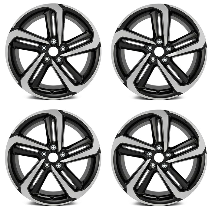19" Set of 4 New 19X8.5 Alloy Wheels For 2018-2021 HONDA Accord OEM Quality Replacement 10 Spoke Rim