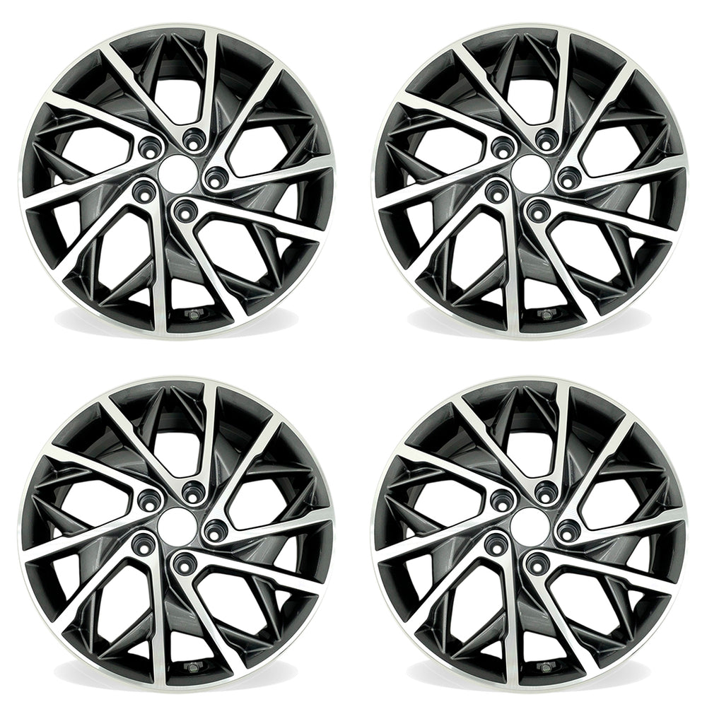 17" 17x7 Set of 4 Machined Grey Alloy Wheels For Hyundai Elantra 2019-2020 OEM Quality Replacement Rim