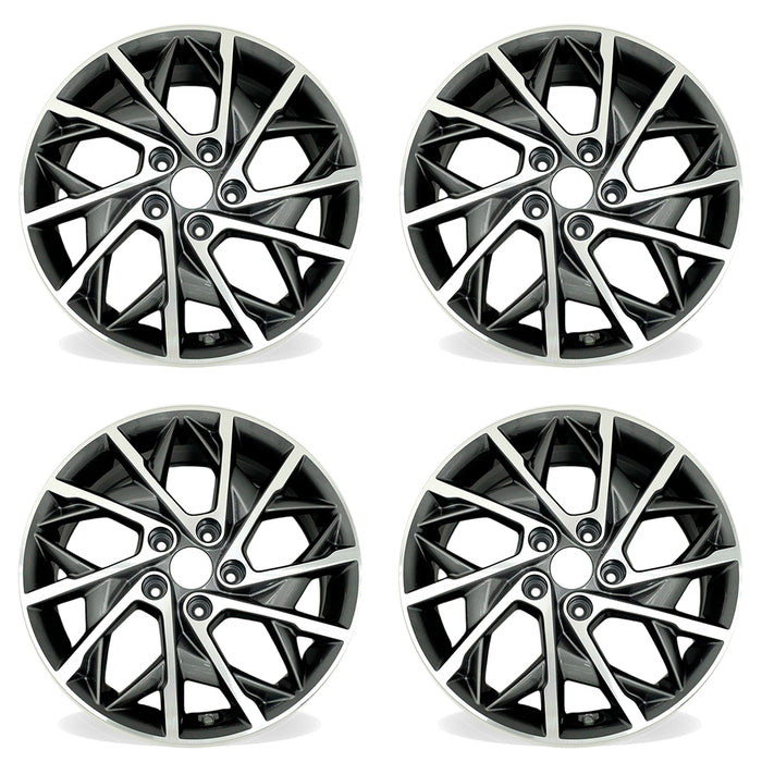 17" 17x7 Set of 4 Machined Grey Alloy Wheels For Hyundai Elantra 2019-2020 OEM Quality Replacement Rim