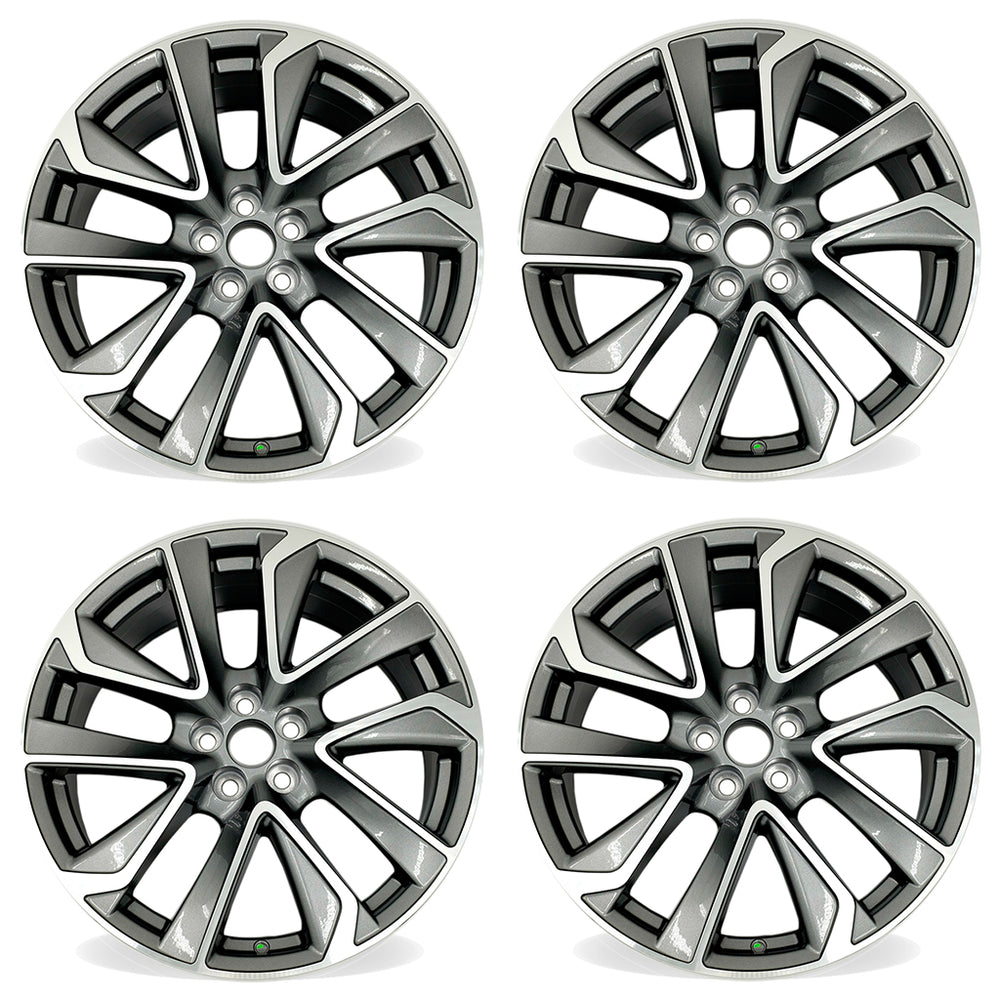 18" 18x8 Set of 4 Machined Grey Alloy Wheels For Toyota Corolla 2019-2022 OEM Quality Replacement Rim