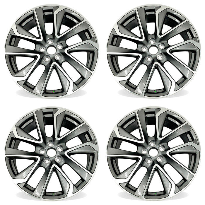 18" 18x8 Set of 4 Machined Grey Alloy Wheels For Toyota Corolla 2019-2022 OEM Quality Replacement Rim