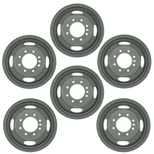 Set of 6 Brand New 16" 16x6 Steel Dually Wheels For 1994-1999 DODGE RAM 3500 SILVER OEM Quality Replacement Rim