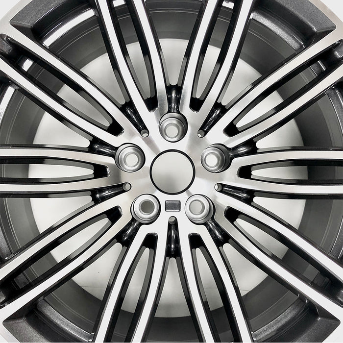 Brand New Single 19" 19X8 FRONT Alloy Wheel For BMW 530e 530i 540i M550i 2017-2020 Machined Gray OEM Quality Replacement Rim