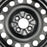 15" Single 15X5.5 Black Steel Wheel For Nissan Versa 2013-2019 OEM Quality Replacement Rim