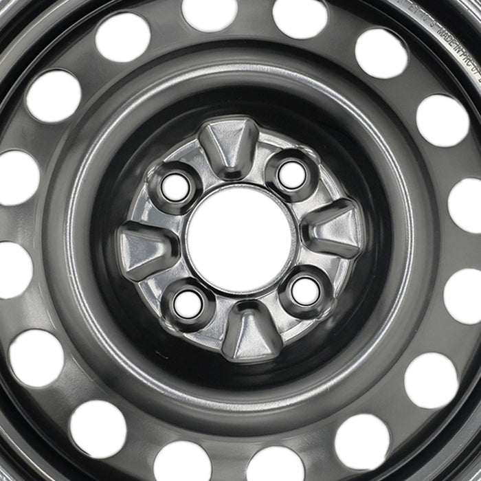 15" Single 15X5.5 Black Steel Wheel For Nissan Versa 2013-2019 OEM Quality Replacement Rim
