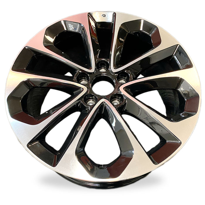 18" Single New Machined Black Wheel For 2013-2015 Honda Accord OEM Quality Factory Alloy Rim