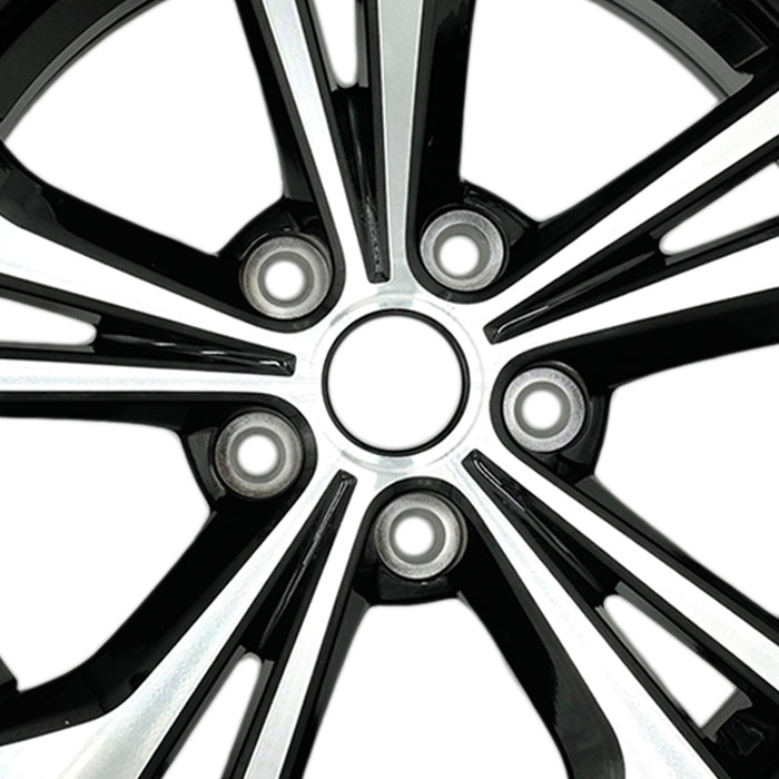 16" Single 16x6.5 Machined Black Alloy Wheel For Nissan Sentra 2020-2022 OEM Quality Replacement Rim