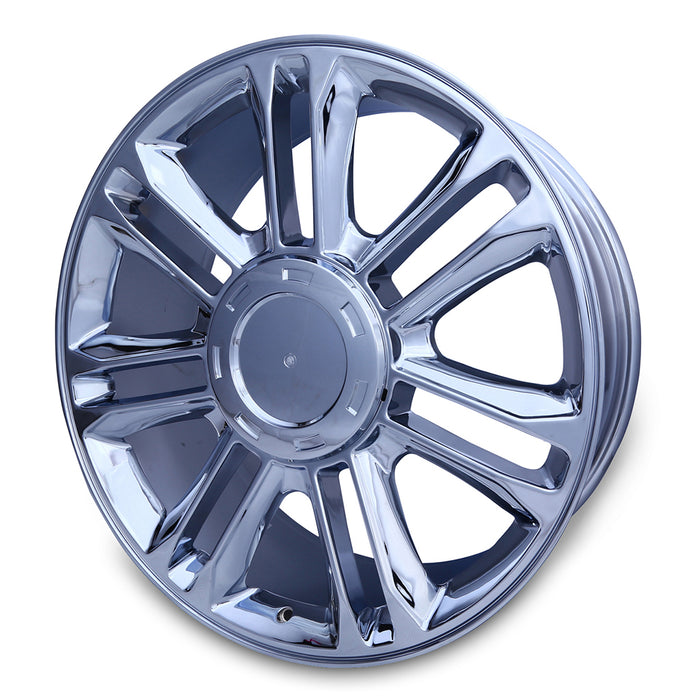22" 22x9 Brand New Single Alloy Wheel for Cadillac Escalade ESV EXT 2007-2014 CHROME OEM Quality Replacement Rim