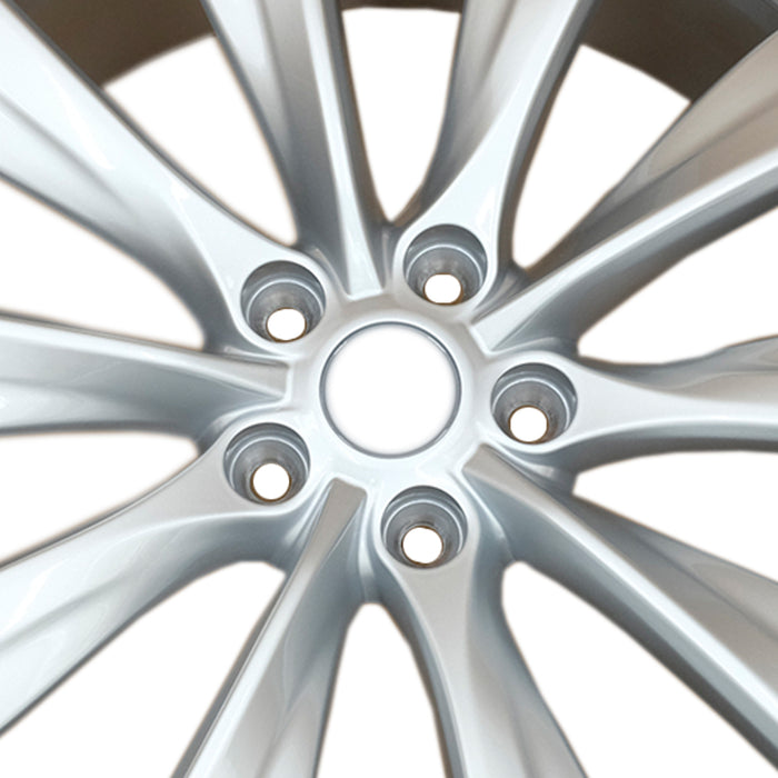 21" Single 21x8.5 Silver Alloy Front Wheel For Tesla Model S 2012-2017 OEM Quality Replacement Rim 98727 6005868