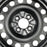 15" 15X5.5 Set of 4 Black Steel Wheels For Nissan Versa 2013-2019 OEM Quality Replacement Rim