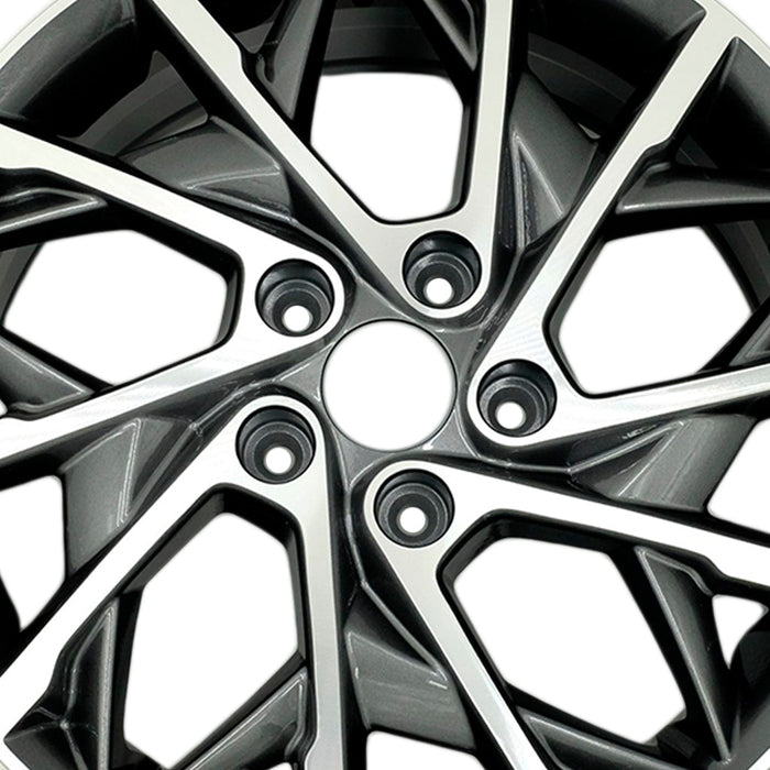 17" 17x7 Set of 4 Machined Grey Alloy Wheels For Hyundai Elantra 2019-2020 OEM Quality Replacement Rim