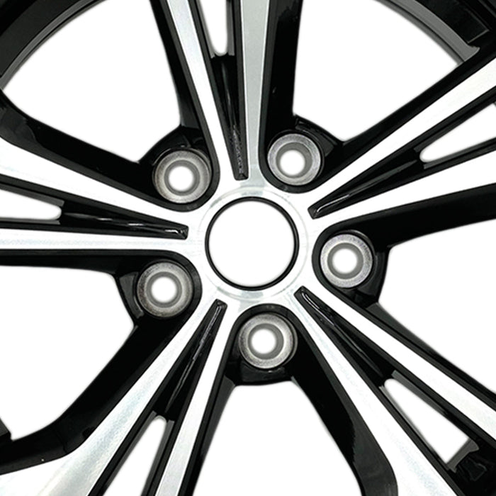 16" Set of 4 16x6.5 Machined Black Alloy Wheels For Nissan Sentra 2020-2022 OEM Quality Replacement Rim