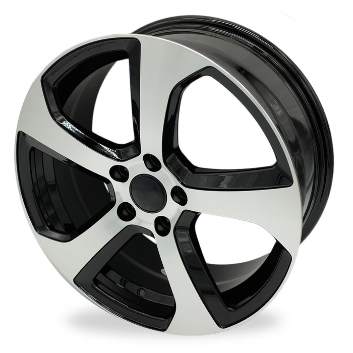 For Volkswagen Golf GTI New Single OEM Design Wheel 18" 18x7.5 2014-2020 Machined Black Replacement Rim