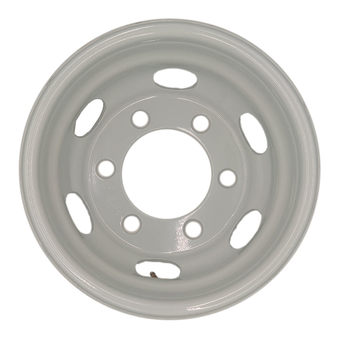 16" Single 16x6 White Steel Wheel For ISUZU NPR NPR-HD NQR 1995-2023 OEM Quality Replacement Rim 8971451132