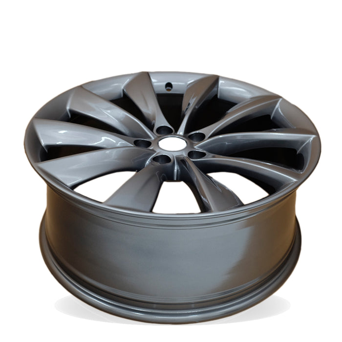 21" Set of 4 21x8.5 Charcoal Alloy Front and Rear Wheels For Tesla Model S 2012-2017 OEM Quality Replacement Rim 98727 6005868