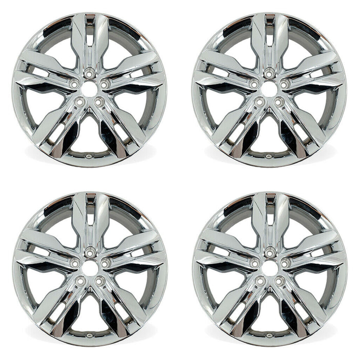 Set of 4 Brand New 20" 20x8 Chrome Clad Alloy Wheels for 2011 2012 2013 2014 Ford Edge OEM Quality Replacement Rim