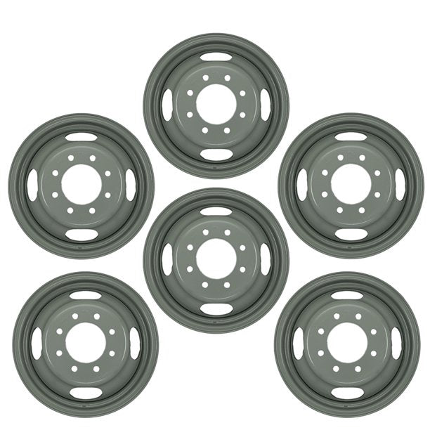 SET OF 6 New 16x6 Dually Steel Wheels for 1988-2002 GMC 3500 Savanna Van OEM Quality