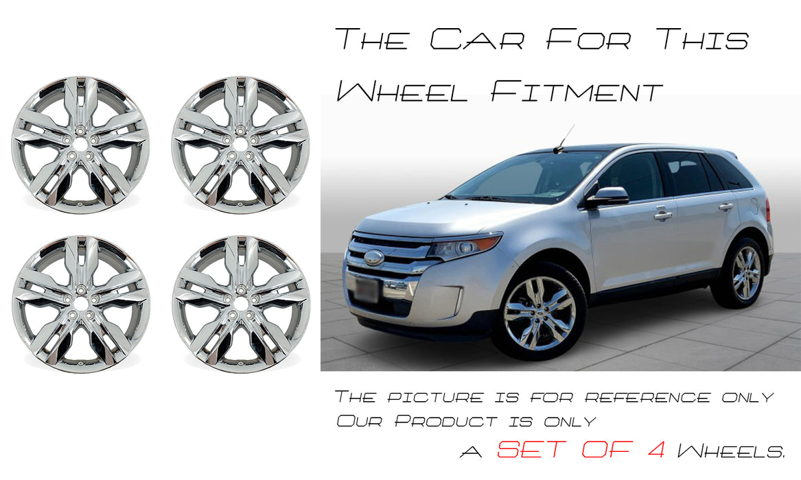 Set of 4 Brand New 20" 20x8 Chrome Clad Alloy Wheels for 2011 2012 2013 2014 Ford Edge OEM Quality Replacement Rim
