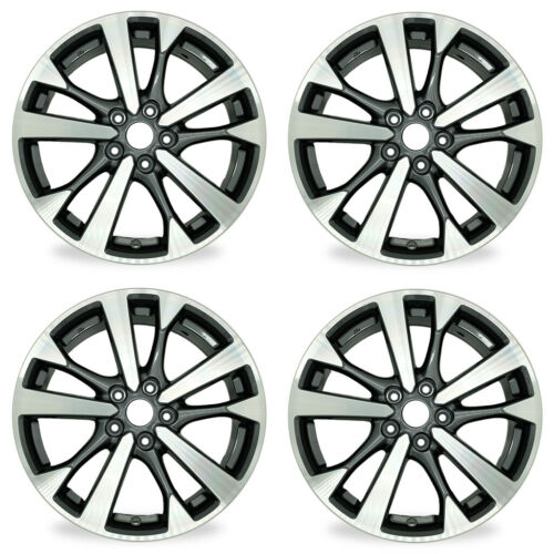 Set of 4 New 18" 18X7.5 Alloy Wheels for NISSAN Altima 2016 2017 Machined Grey OEM Quality Replacement Rim