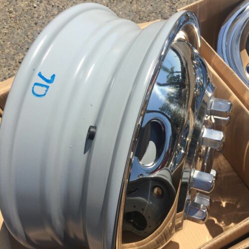 FORD F450 F550 19.5" 2005-2021 Stainless Dually Wheel Simulators FORD on 10 lugs