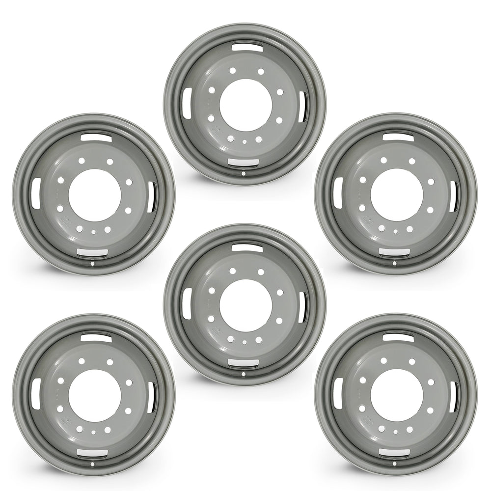 Set of 6 Brand New 17" 17x6.5 Dually Steel Wheel for 2005-2016 FORD F350 Super Duty OEM Quality Replacement Rim