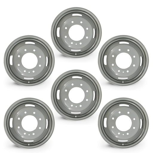 Set of 6 Brand New 17" 17x6.5 Dually Steel Wheel for 2005-2016 FORD F350 Super Duty OEM Quality Replacement Rim