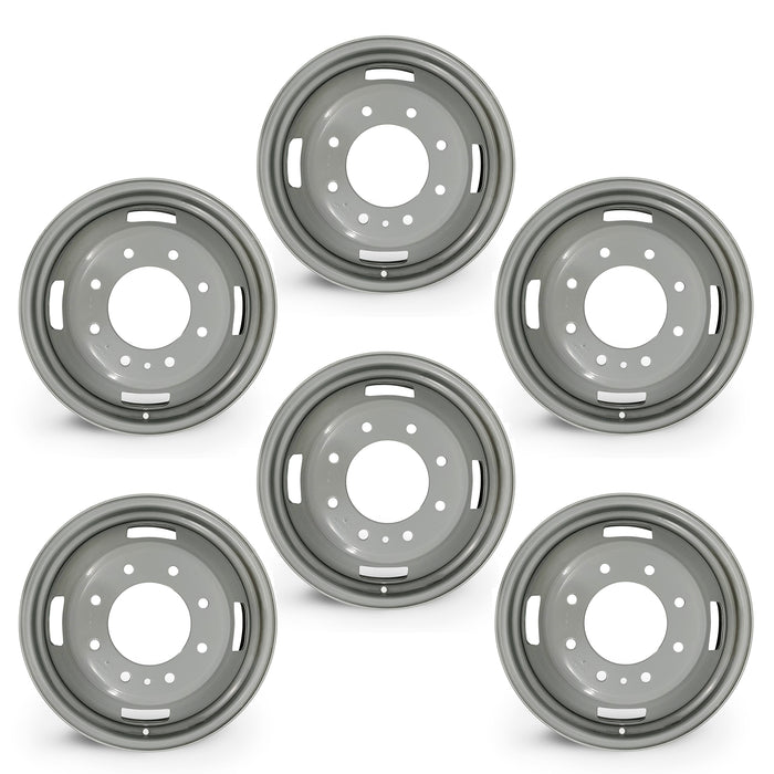 Set of 6 Brand New 17" 17x6.5 Dually Steel Wheel for 2005-2016 FORD F350 Super Duty OEM Quality Replacement Rim