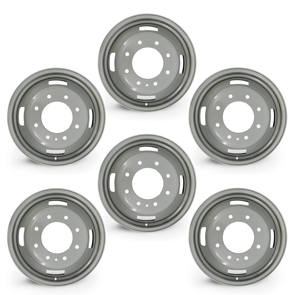 17" Set of 6 New 17x6.5 Dually Steel Wheel for 2005-2022 FORD F350 Super Duty OEM Quality Replacement Rim