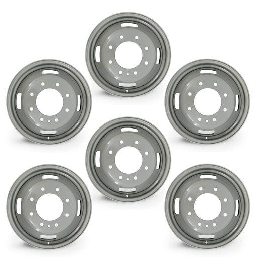 17" Set of 6 New 17x6.5 Dually Steel Wheel for 2005-2025 FORD F350 Super Duty OEM Quality Replacement Rim