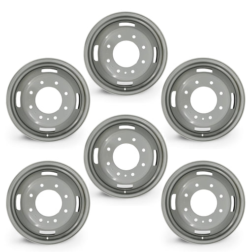 17" Set of 6 New 17x6.5 Dually Steel Wheel for 2005-2022 FORD F350 Super Duty OEM Quality Replacement Rim