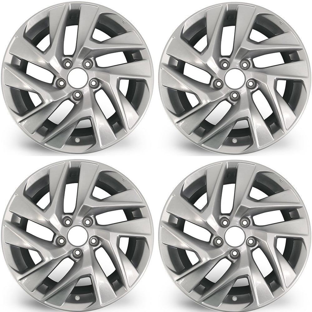 17" SET OF 4 17x7 Alloy Twisted Spoke Wheels For HONDA CR-V 2015-2016 SILVER OEM Quality Replacement Rim