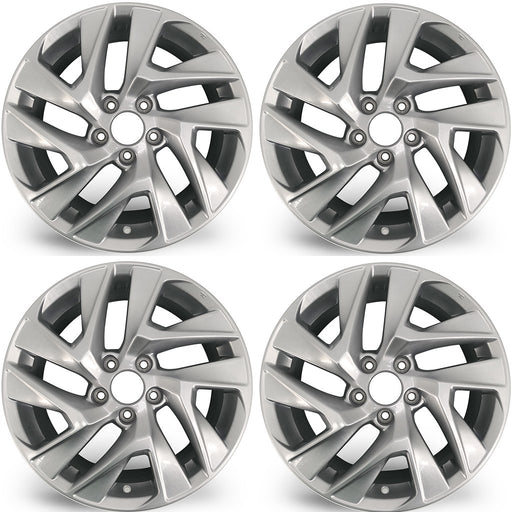 17" SET OF 4 17x7 Alloy Twisted Spoke Wheels For HONDA CR-V 2015-2016 SILVER OEM Quality Replacement Rim