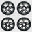 Set of 4 20" 20x10 20x8.5 Alloy Wheels For BMW 5-Series 7-Series 2009-2015 GLOSS BLACK Staggered OEM Quality Replacement Rim