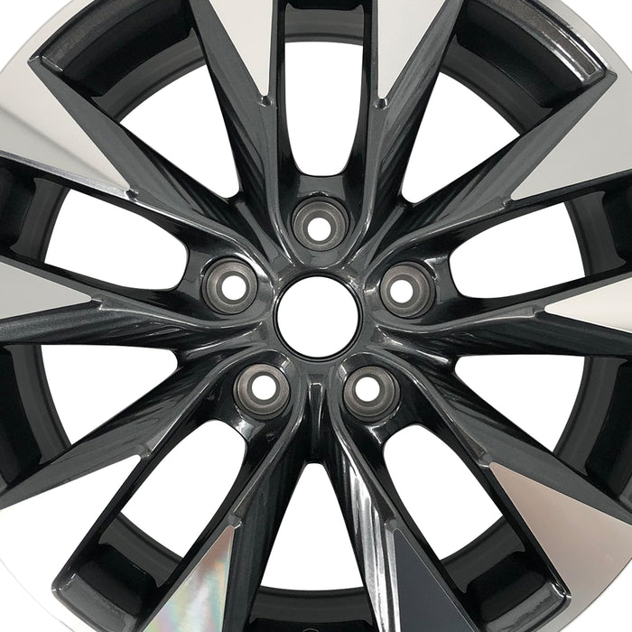 17" Single New 17x6.5 Alloy Wheel For Nissan Sentra 2016-2019 Machined Grey Machined Face OEM Quality Replacement Rim
