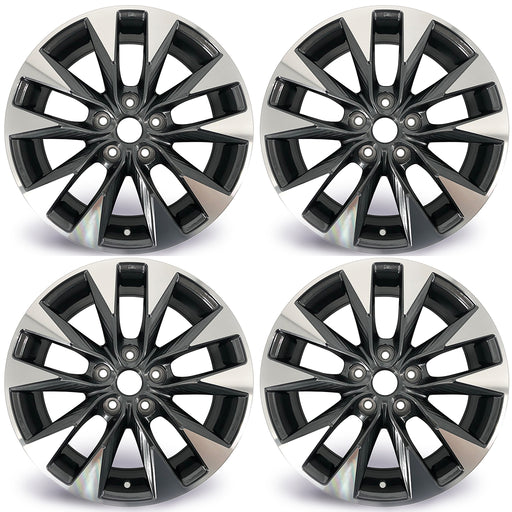 For Nissan Sentra OEM Design Wheel 17" 17x6.5 2016-2019 Machined Grey SET OF 4 Replacement Rim