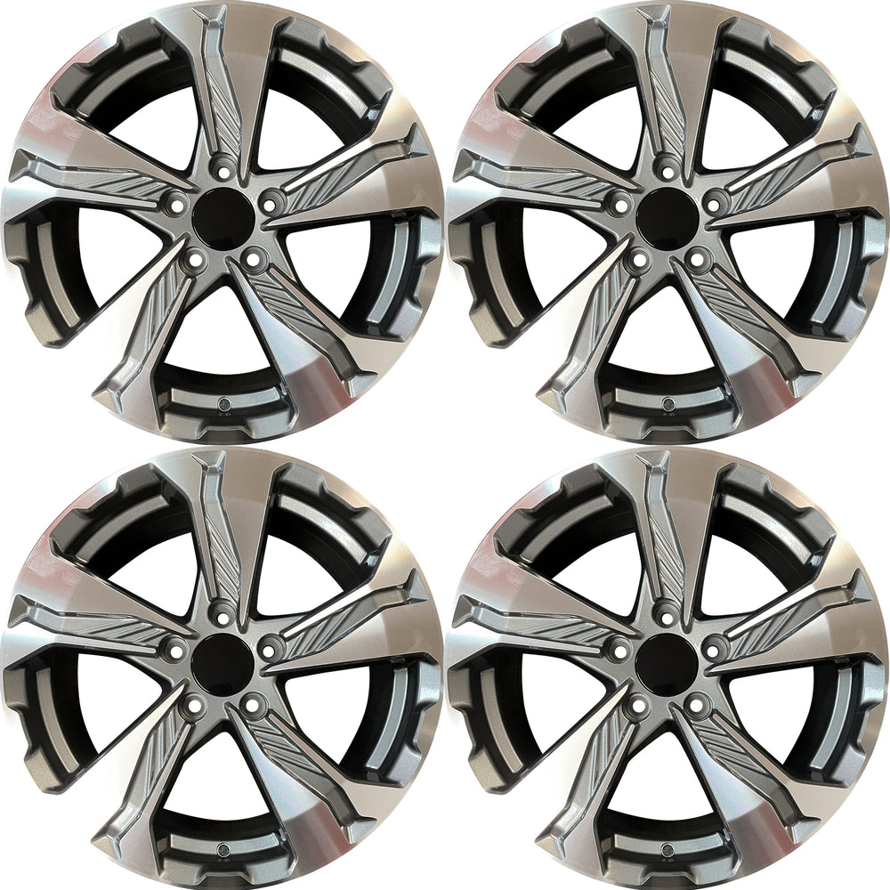 Set of 4 17" 17x7.5  Alloy Wheels for Honda CRV CR-V 2017-2020 Machined Grey OEM Quality Replacement Rim