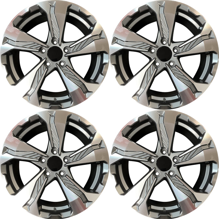 Set of 4 17" 17x7.5  Alloy Wheels for Honda CRV CR-V 2017-2020 Machined Grey OEM Quality Replacement Rim