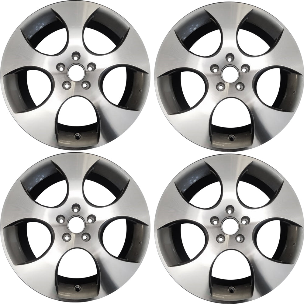 Set of 4 Brand New 18" 18x7.5 Machined Grey Alloy Wheels for 2005-2014 Volkswagen Golf Jetta GTI OEM Quality Replacement Rim