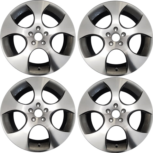 Set of 4 Brand New 18" 18x7.5 Machined Grey Alloy Wheels for 2005-2014 Volkswagen Golf Jetta GTI OEM Quality Replacement Rim