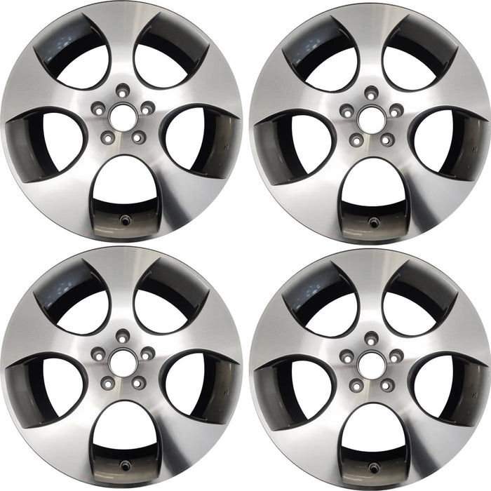 Set of 4 Brand New 18" 18x7.5 Machined Grey Alloy Wheels for 2005-2014 Volkswagen Golf Jetta GTI OEM Quality Replacement Rim