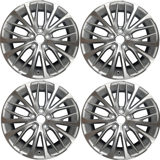 18" 18x8 Set of 4 New Machined Silver Alloy Wheels For 2018-2022 Toyota Camry OEM Quality Replacement Rim