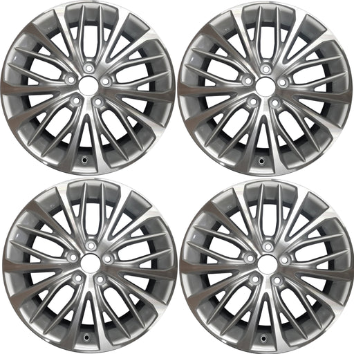 18" 18x8 Set of 4 New Machined Silver Alloy Wheels For 2018-2022 Toyota Camry OEM Quality Replacement Rim