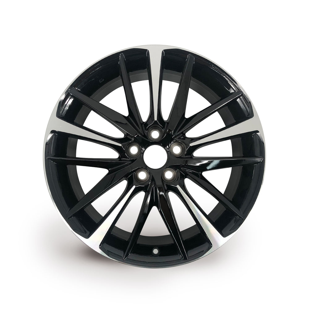 19" 19x8 New Single Alloy Wheel For TOYOTA CAMRY 2018-2021 Machined Black OEM Quality Replacement Rim