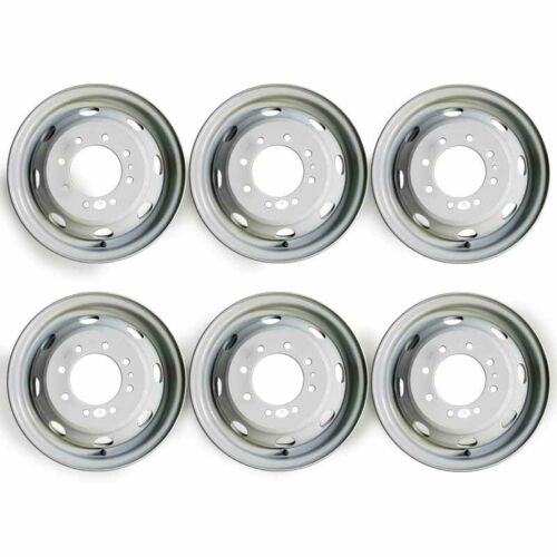 16" Set of 6 Brand New 16x6 Dually Steel Wheel For 1992-2007 Ford E350 E450SD VAN DRW OEM Quality Replacement Rim