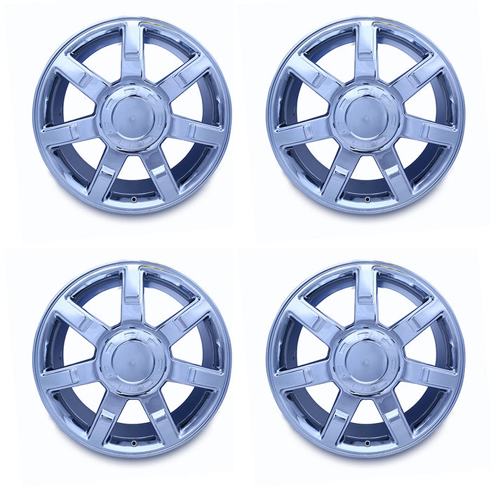 22" Set of 4 Brand New 22x9 Chrome Alloy Wheels for 2007-2014 Cadillac Escalade ESV EXT OEM Quality Replacement Rim